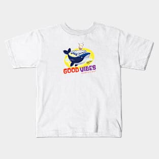 Good Vibes - Whale & Surf Dog Kids T-Shirt